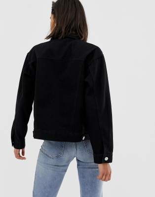 warehouse black denim jacket