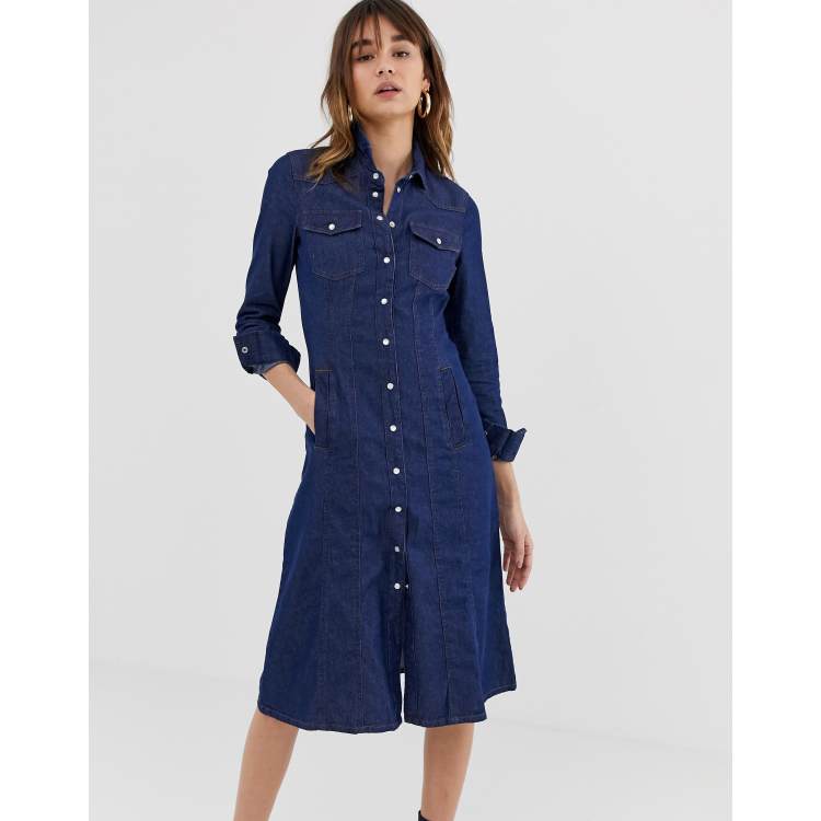 Warehouse maxi hotsell denim dress