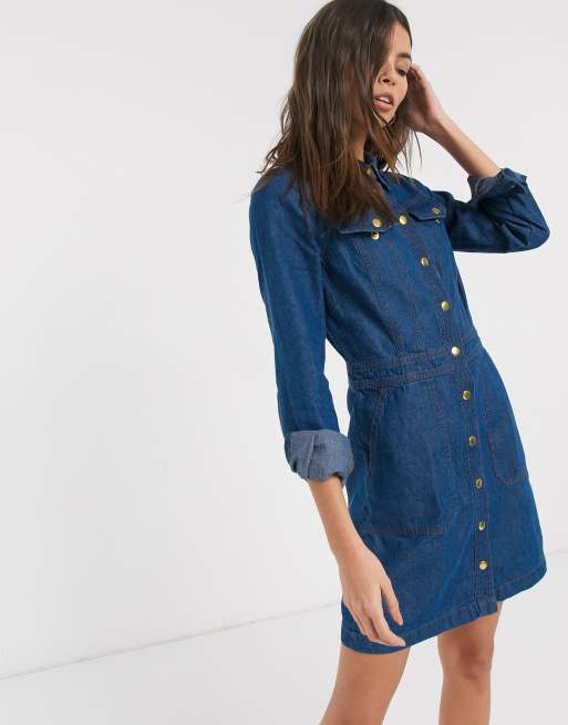 Warehouse denim dress sale