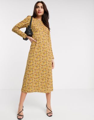 warehouse paisley floral midi dress