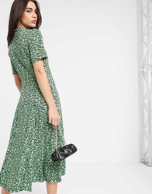 Warehouse green hot sale floral dress