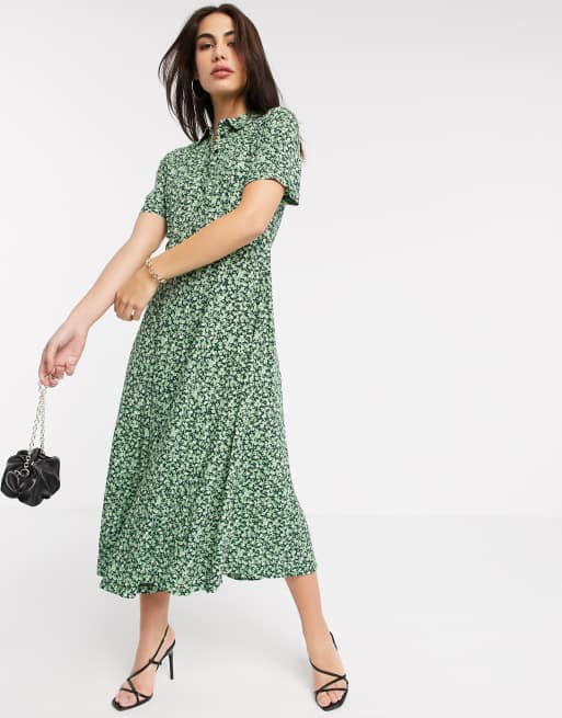 Warehouse green sales shirt dress