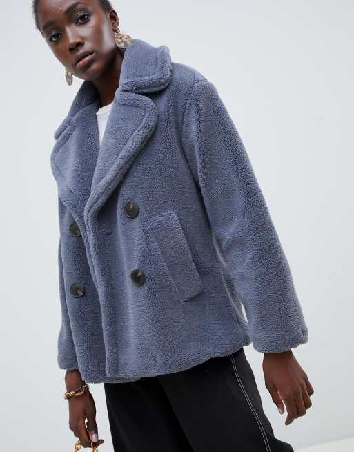 Pale blue teddy on sale coat