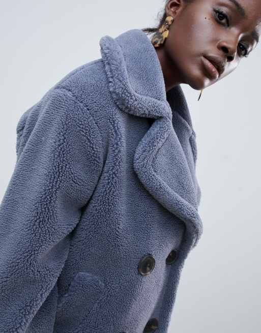 Asos warehouse teddy coat sale