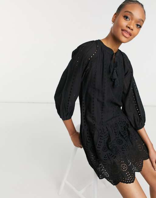 Warehouse black hot sale lace dress