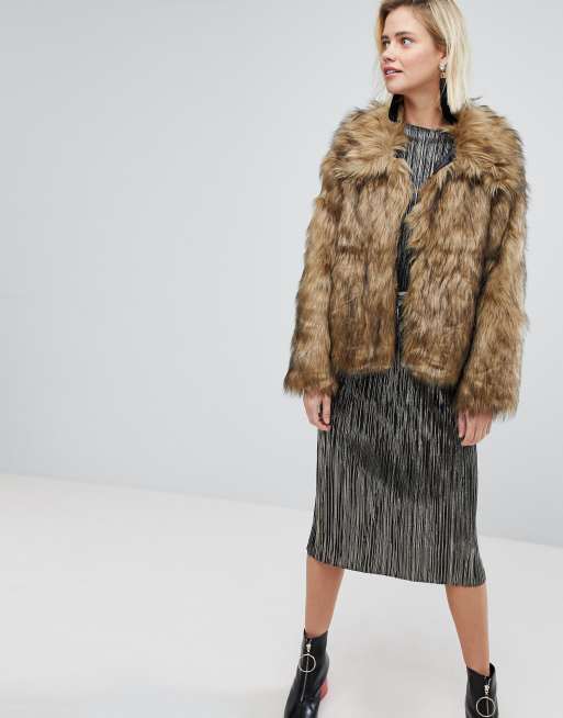 Warehouse faux fur on sale jacket