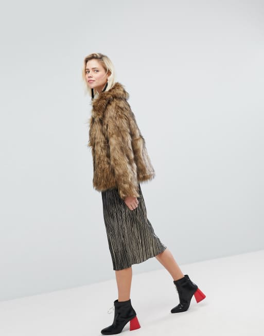 Warehouse faux fur on sale jacket