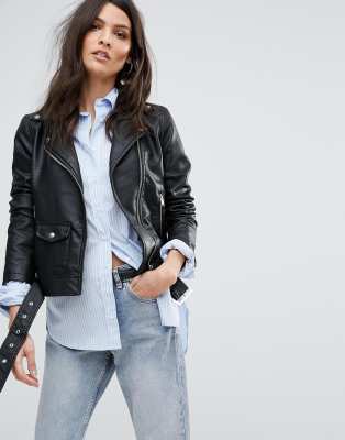 vero moda faux leather jacket