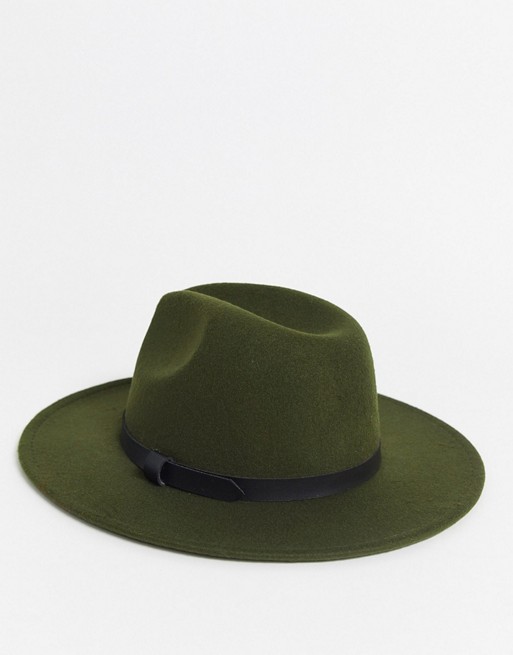Warehouse fedora hat in olive