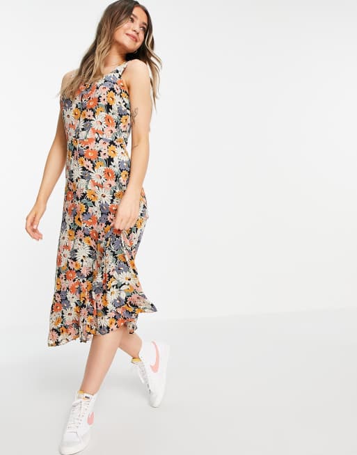 Warehouse floral 2024 midi dress