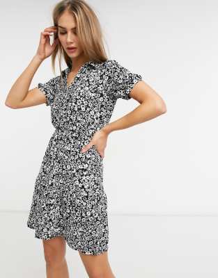 warehouse floral shirt dress