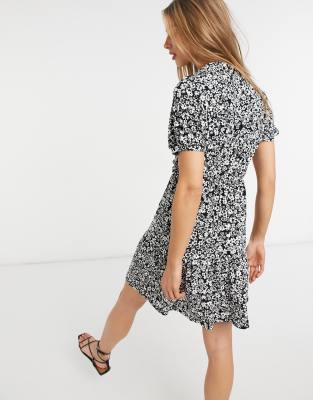 warehouse floral shirt dress