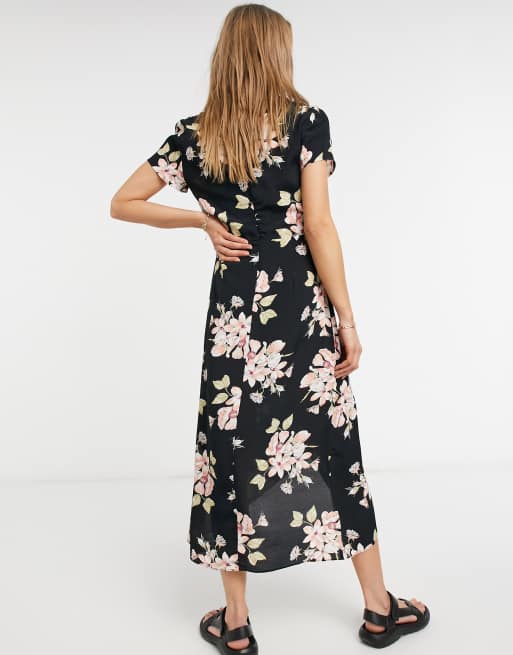 Warehouse floral shop wrap dress