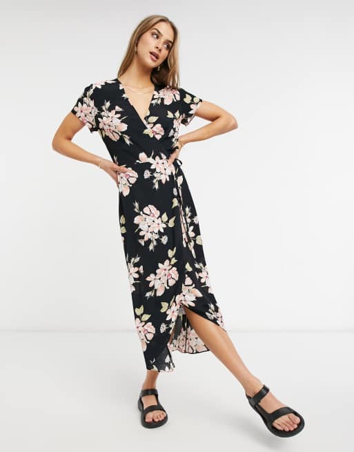 Warehouse black cheap floral dress