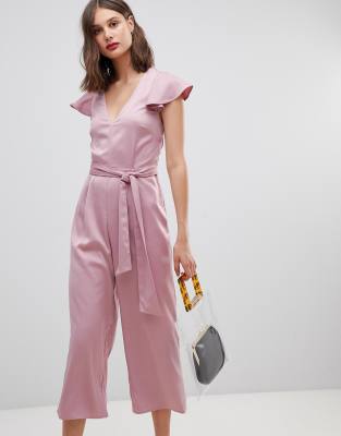 pink frill jumpsuit