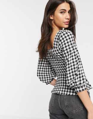 asos gingham top