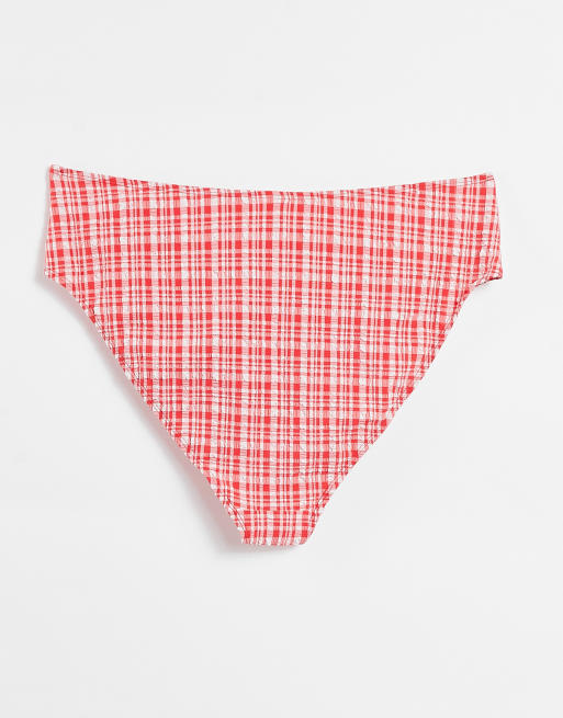 Warehouse gingham high waisted bottoms in multi, 2 of 4