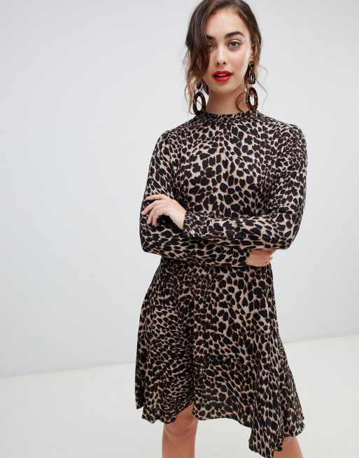 Warehouse tiger store print skater dress