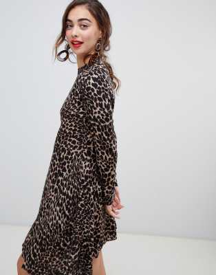 leopard print warehouse dress