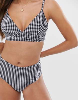 high waisted gingham bikini