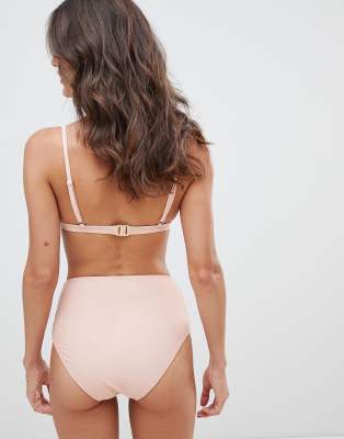 light pink high waisted bikini