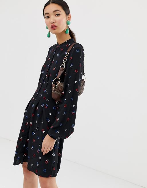 Warehouse horse 2025 print shirt dress