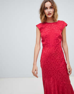 warehouse jacquard dress