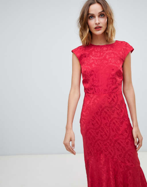 Warehouse red lace outlet dress