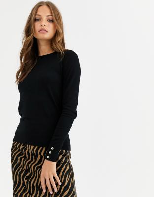 warehouse button cuff crew jumper