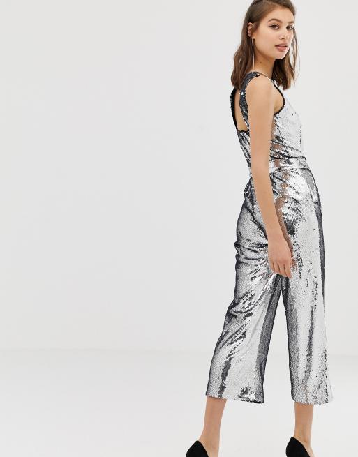 Warehouse store sequin jumpsuit