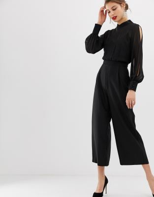 split sleeve jumpsuit