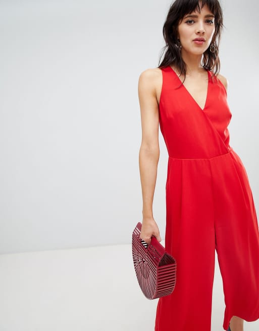 Warehouse v neck store jumpsuit