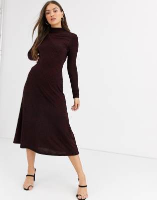 warehouse high neck dress