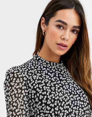 warehouse little leaf smock mini dress