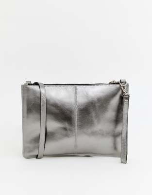 pewter crossbody bag