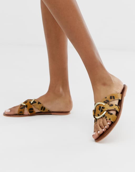 Warehouse store leopard sandals