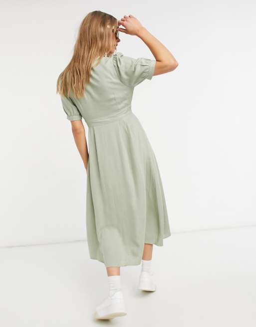 Warehouse khaki outlet shirt dress