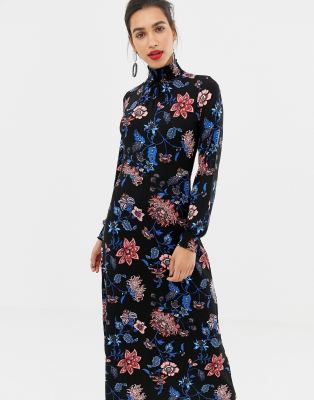 warehouse long sleeve dress