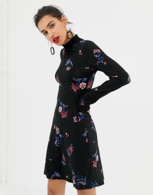 warehouse long sleeve dress