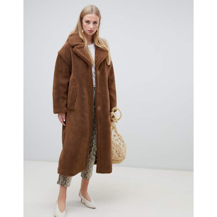 Teddy faux fur hot sale coat warehouse