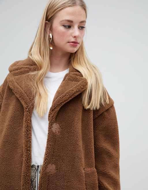 Warehouse tan outlet teddy coat