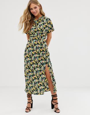 warehouse floral maxi dress