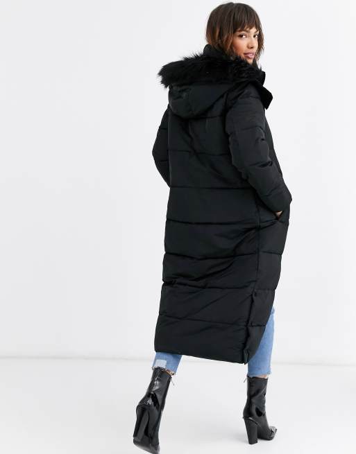 Warehouse maxi 2025 padded coat