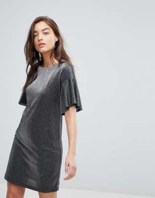 warehouse metallic dress