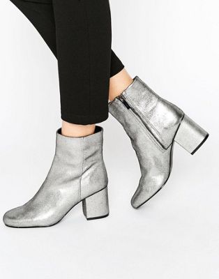 ankle boots metallic