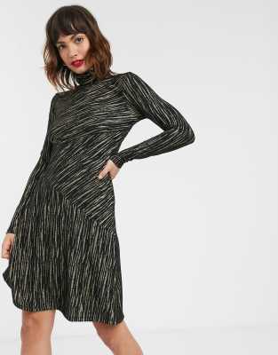 warehouse high neck dress