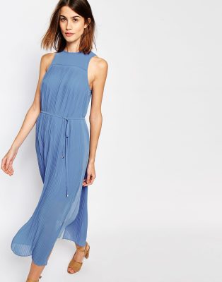 Warehouse Micro Pleat Midi Dress | ASOS