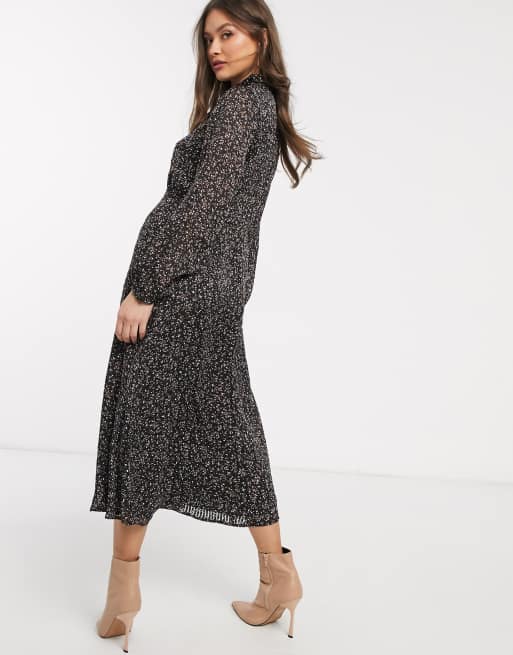 Warehouse leopard print store midi shirt dress