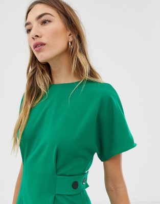 warehouse green dress