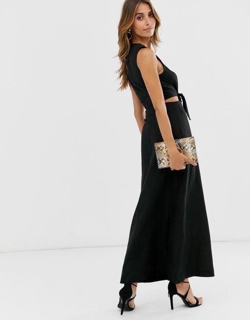 Warehouse black shop maxi dress